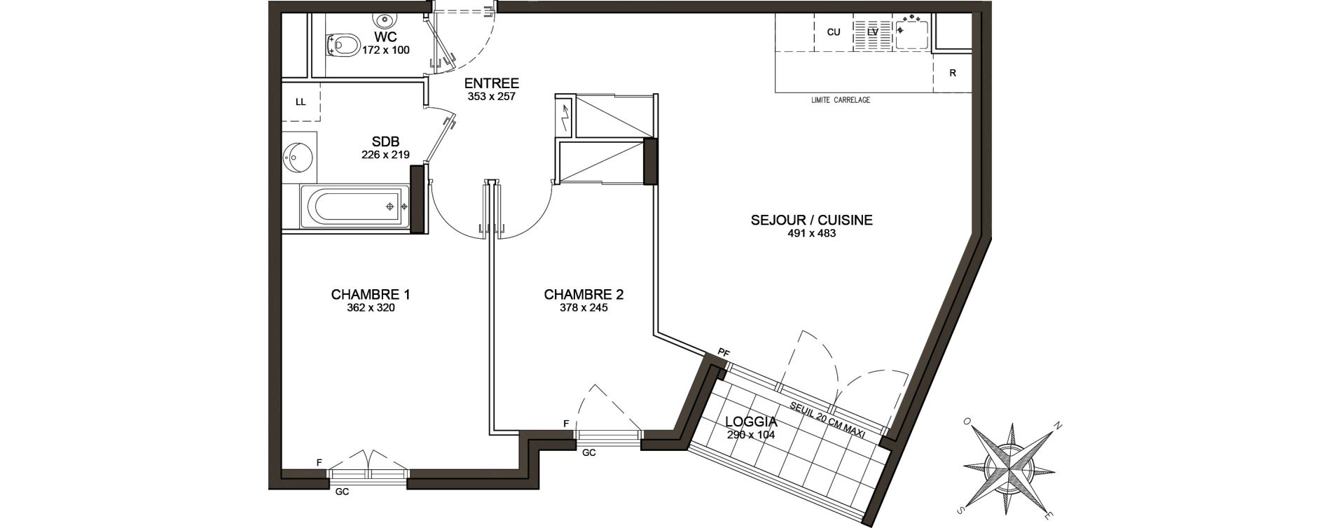 Appartement T3 de 63,61 m2 &agrave; Clamart Schneider-percy