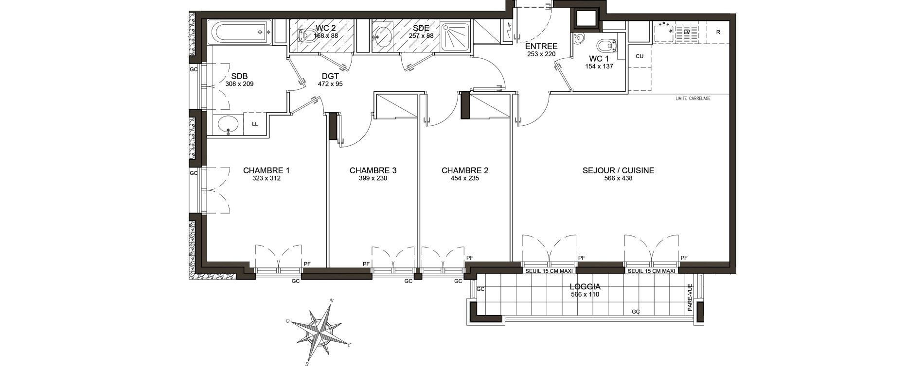 Appartement T4 de 83,07 m2 &agrave; Clamart Schneider-percy