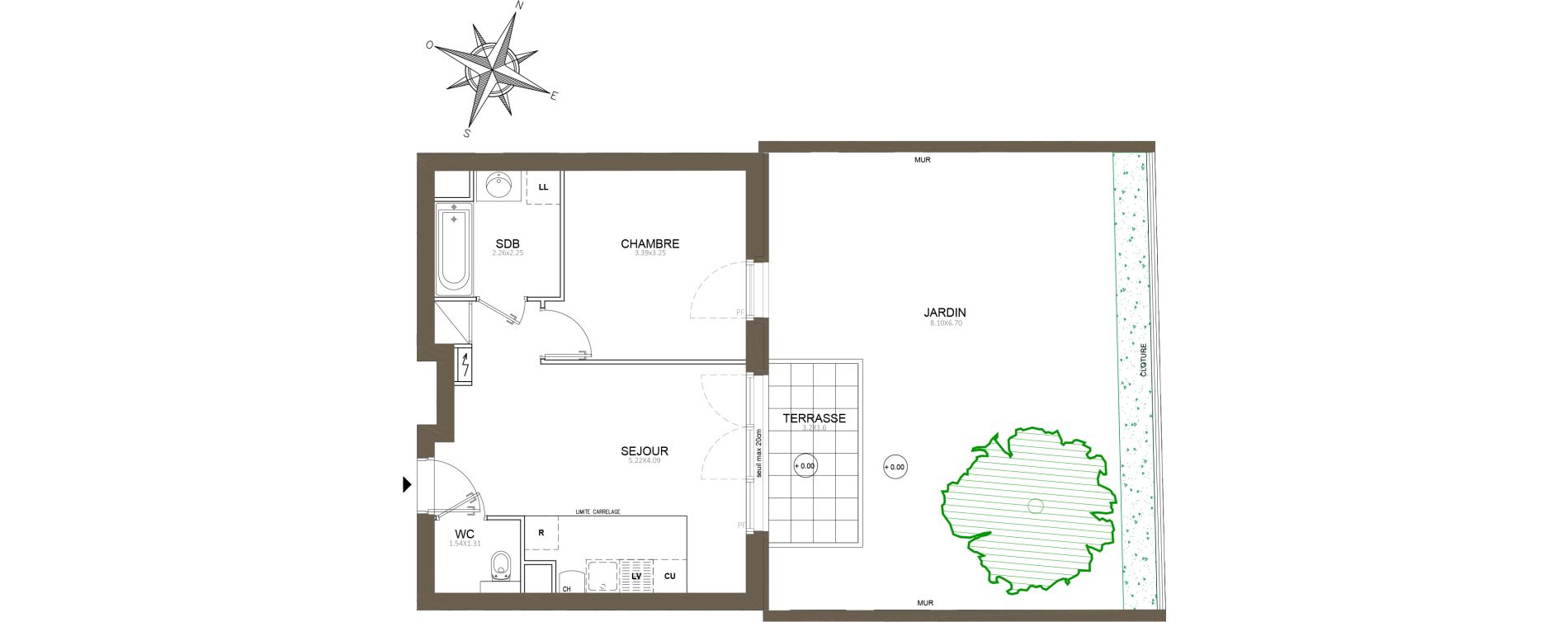 Appartement T2 de 36,69 m2 &agrave; Clamart Schneider-percy