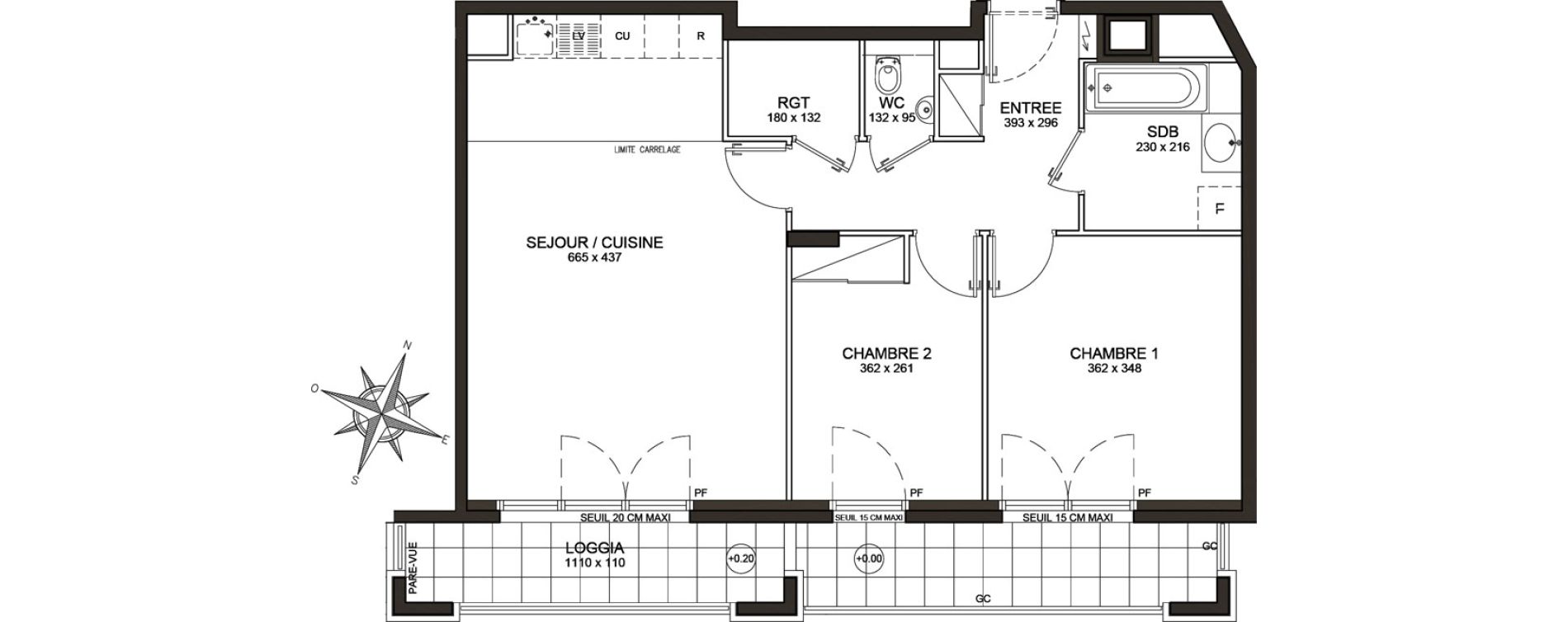Appartement T3 de 65,18 m2 &agrave; Clamart Schneider-percy