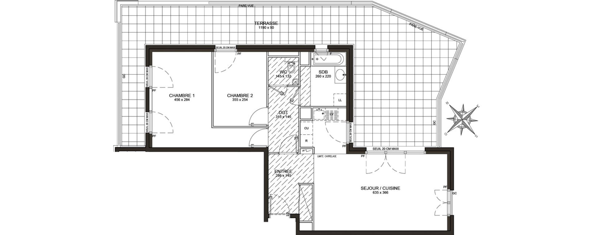 Appartement T3 de 69,94 m2 &agrave; Clamart Schneider-percy