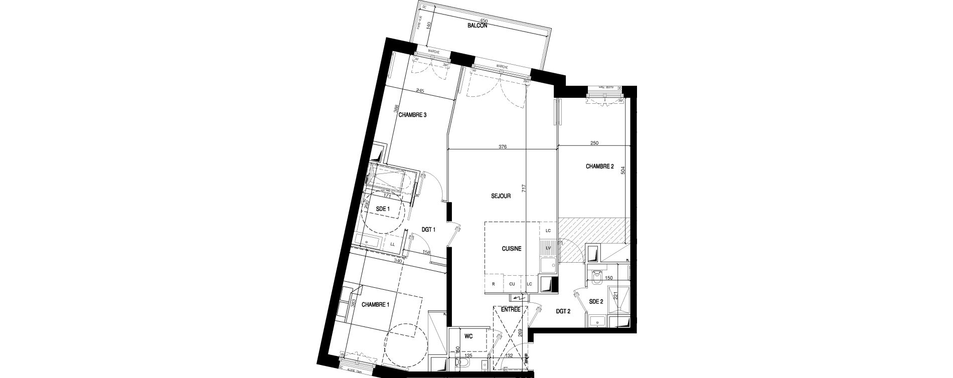 Appartement T4 de 86,05 m2 &agrave; Clamart Galvents - corby