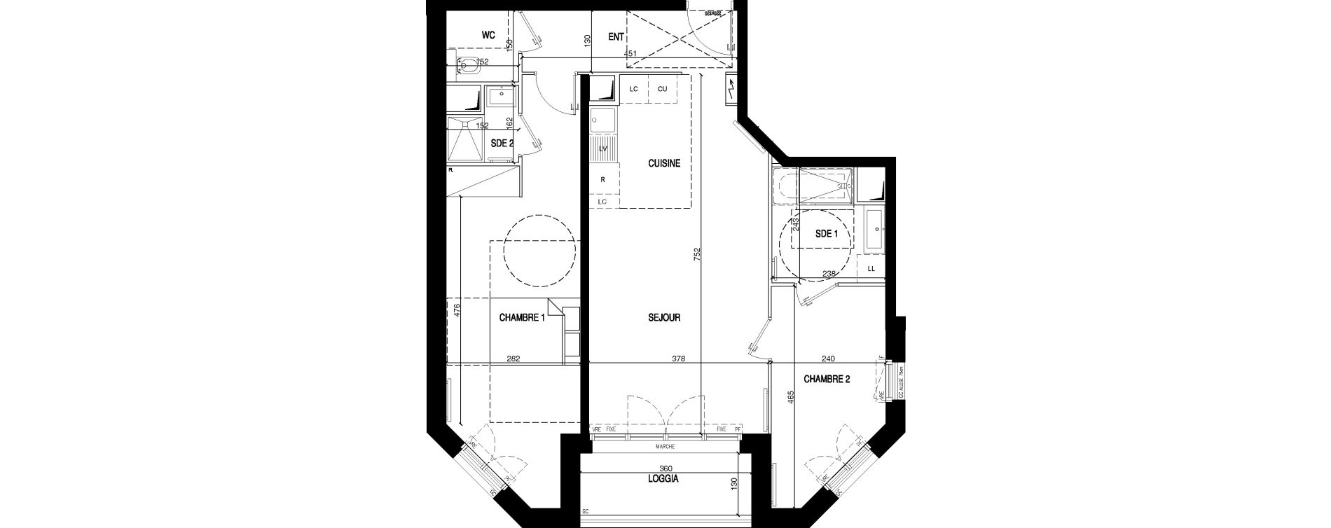 Appartement T3 de 72,20 m2 &agrave; Clamart Galvents - corby