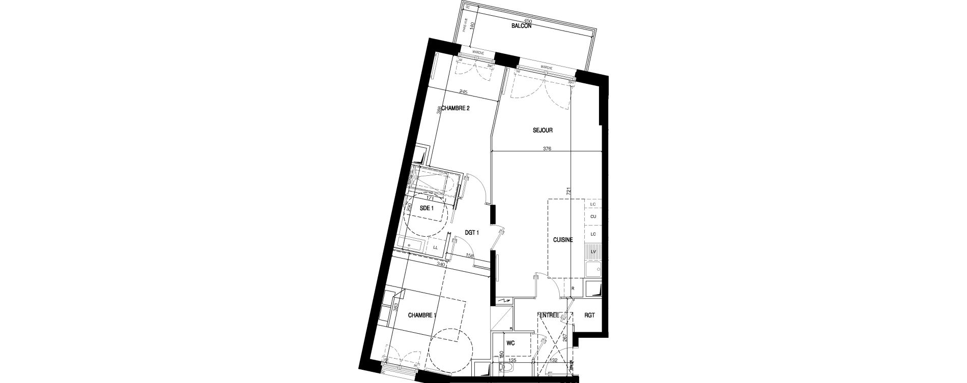 Appartement T3 de 67,07 m2 &agrave; Clamart Galvents - corby