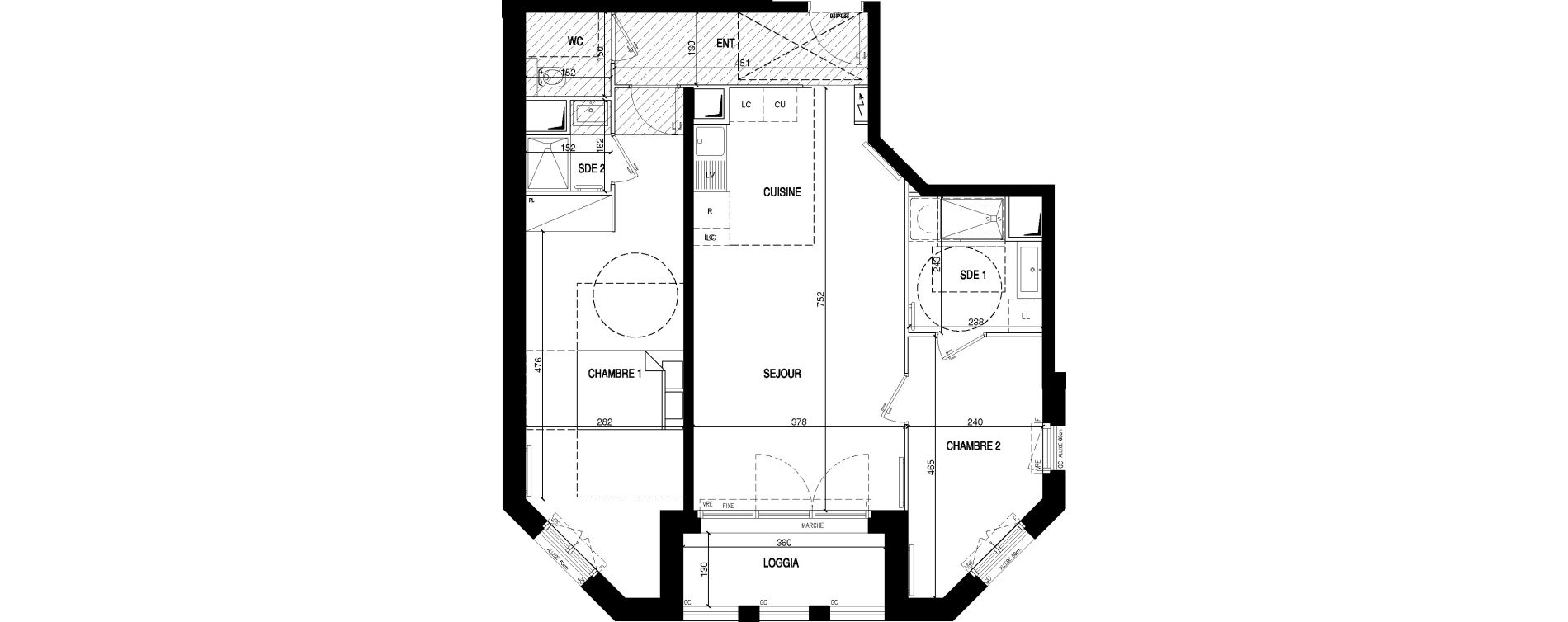 Appartement T3 de 72,20 m2 &agrave; Clamart Galvents - corby