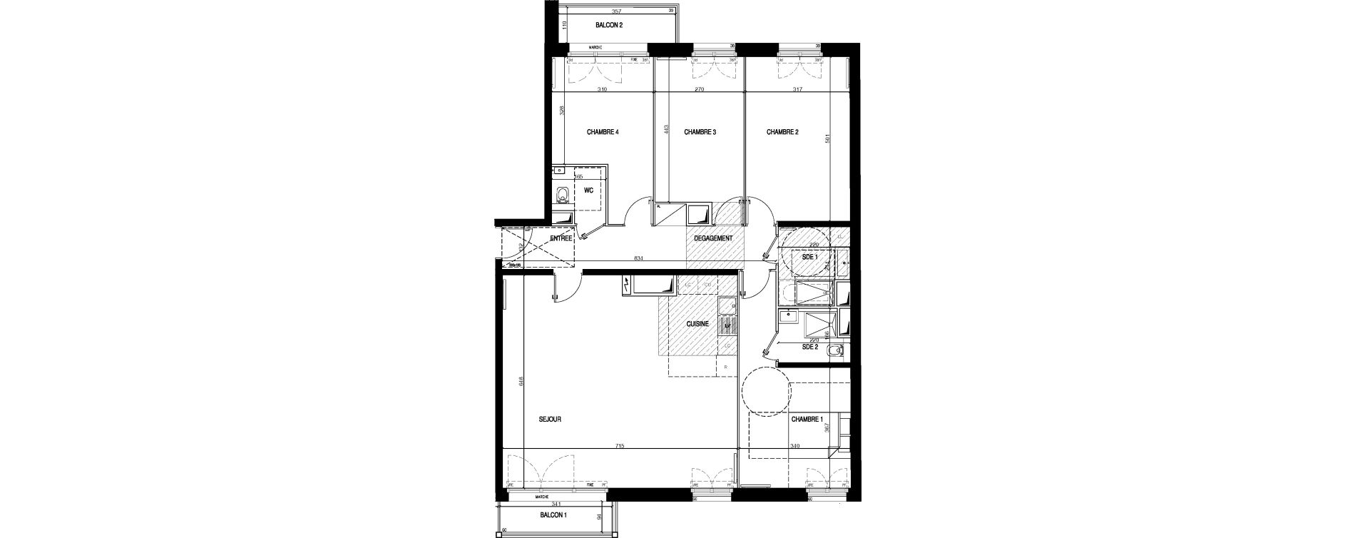 Appartement T5 de 124,62 m2 &agrave; Clamart Galvents - corby
