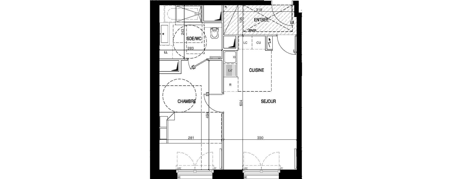 Appartement T2 de 43,24 m2 &agrave; Clamart Galvents - corby
