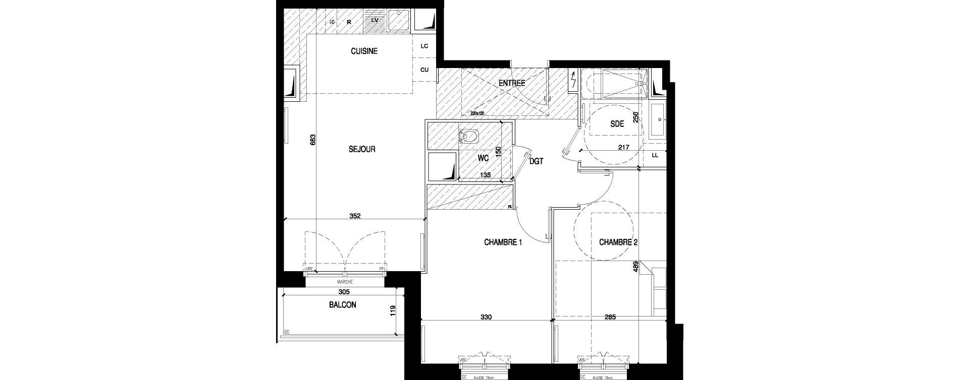 Appartement T3 de 66,26 m2 &agrave; Clamart Galvents - corby