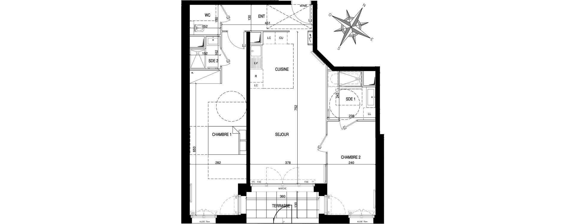 Appartement T3 de 75,32 m2 &agrave; Clamart Galvents - corby