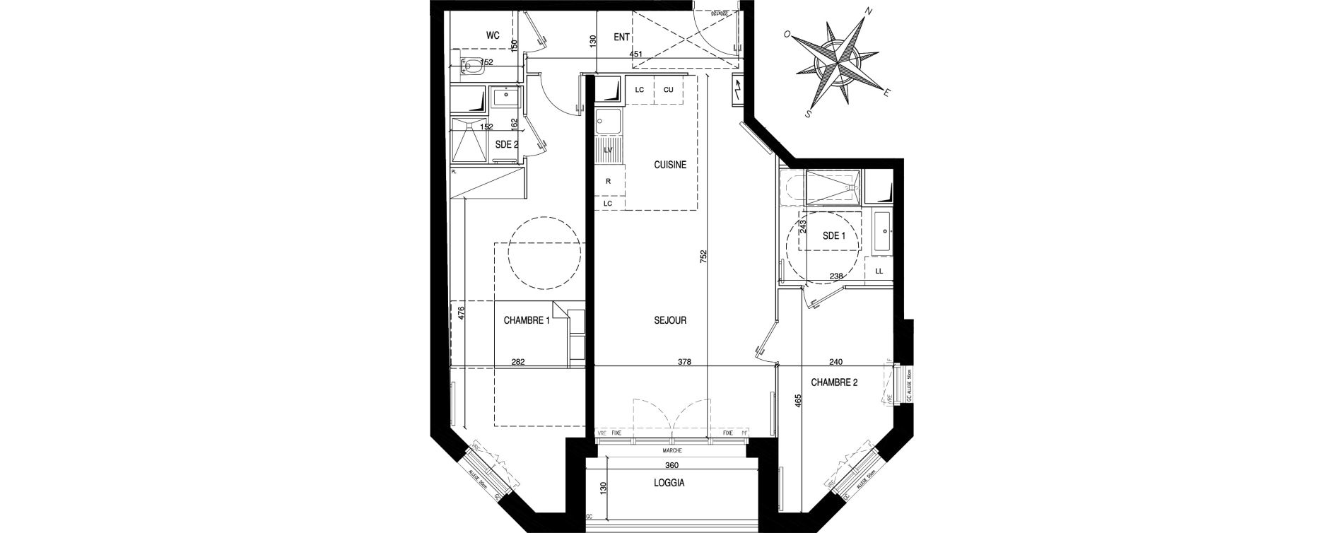 Appartement T3 de 72,20 m2 &agrave; Clamart Galvents - corby