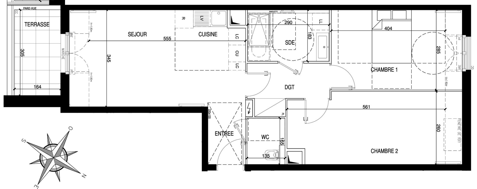 Appartement T3 de 60,21 m2 &agrave; Clamart Galvents - corby