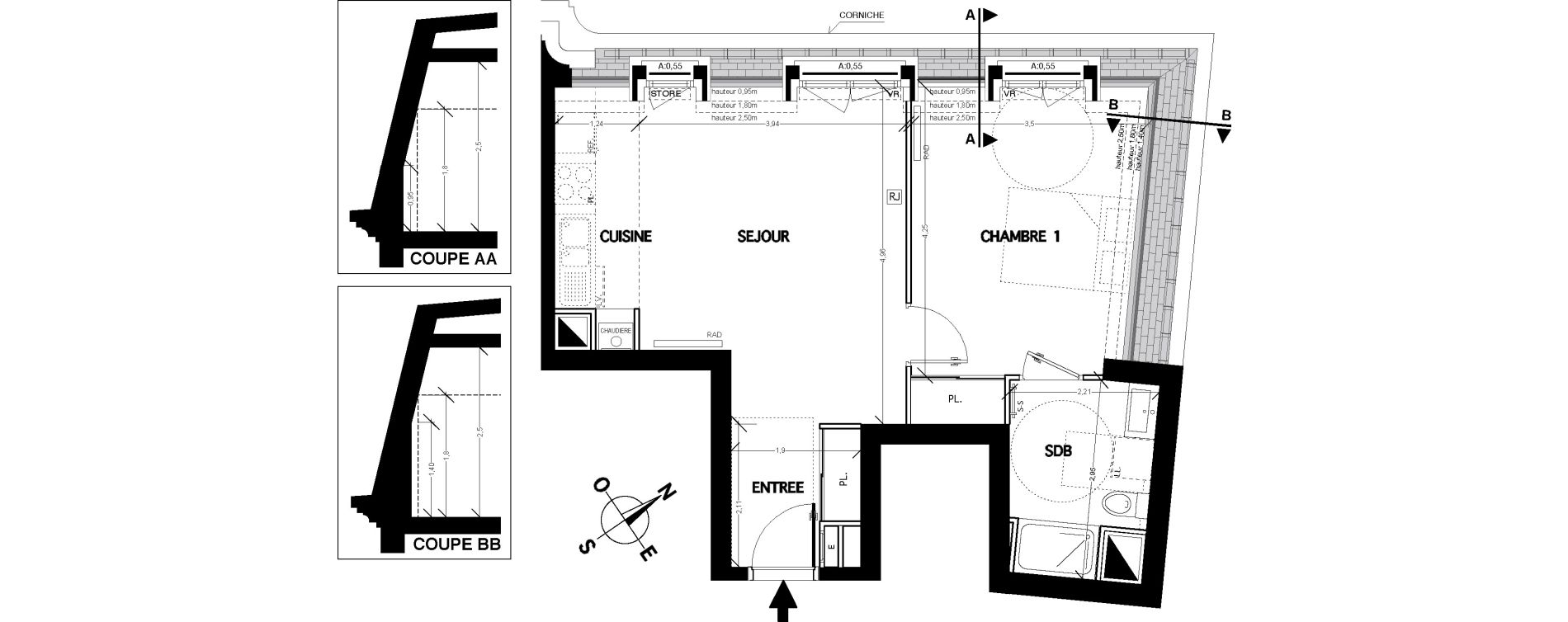 Appartement T2 de 44,40 m2 &agrave; Clamart Bois de clamart