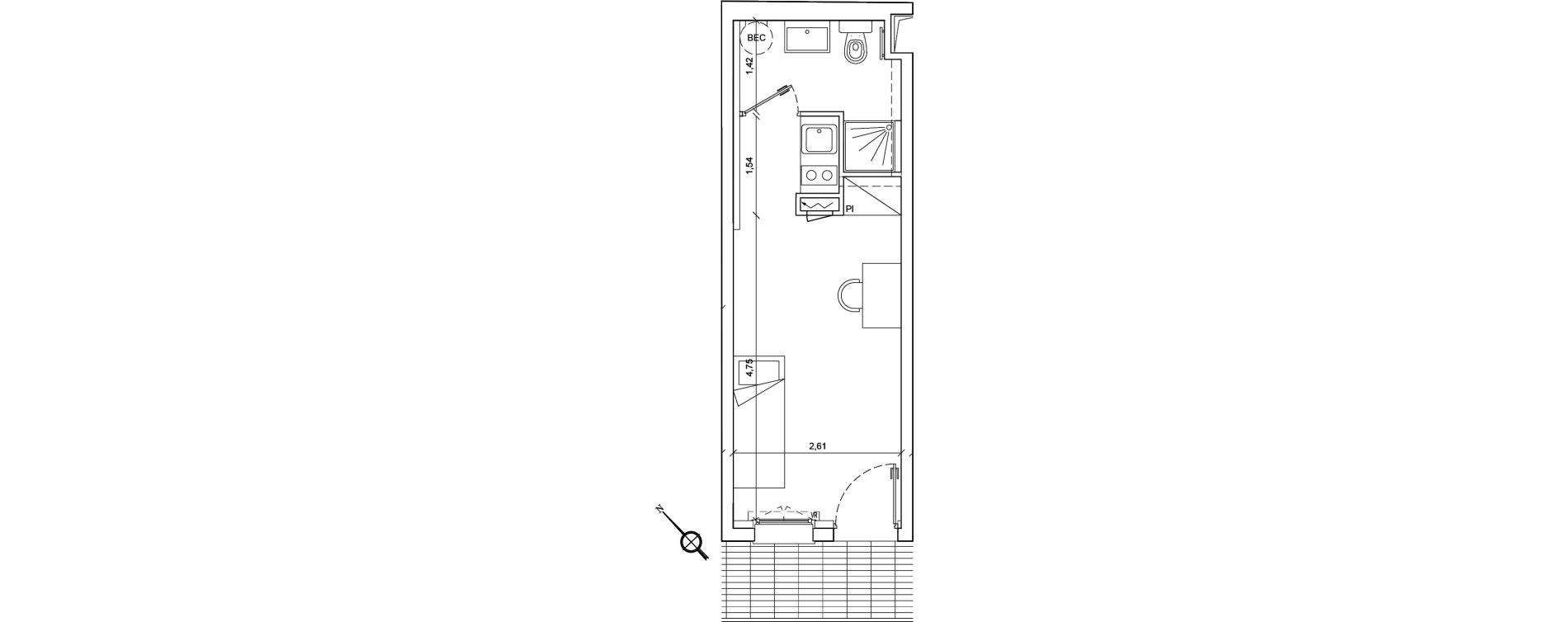 Appartement T1 de 19,31 m2 &agrave; Clamart Clamart gare