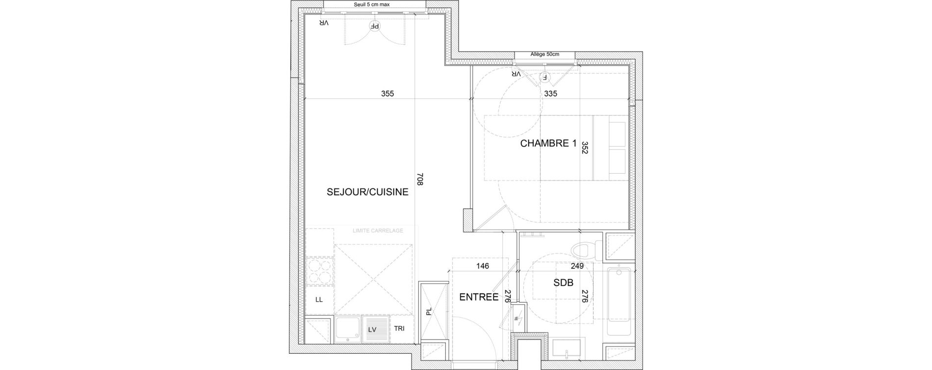 Appartement T2 de 44,14 m2 &agrave; Clamart Grand canal