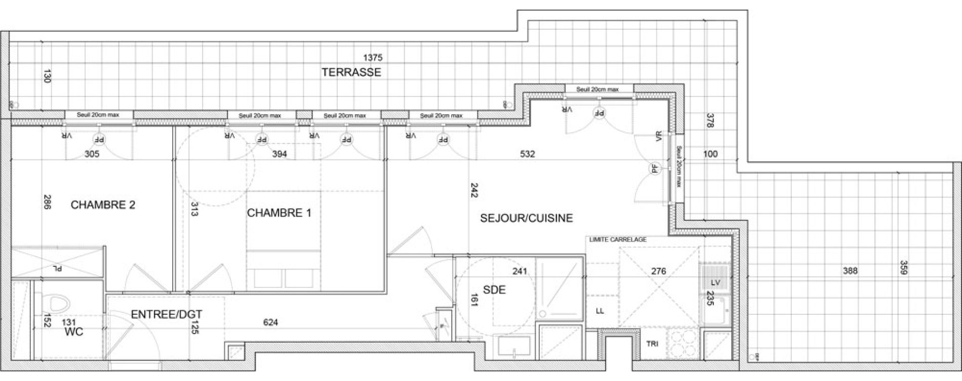 Appartement T3 de 53,72 m2 &agrave; Clamart Grand canal