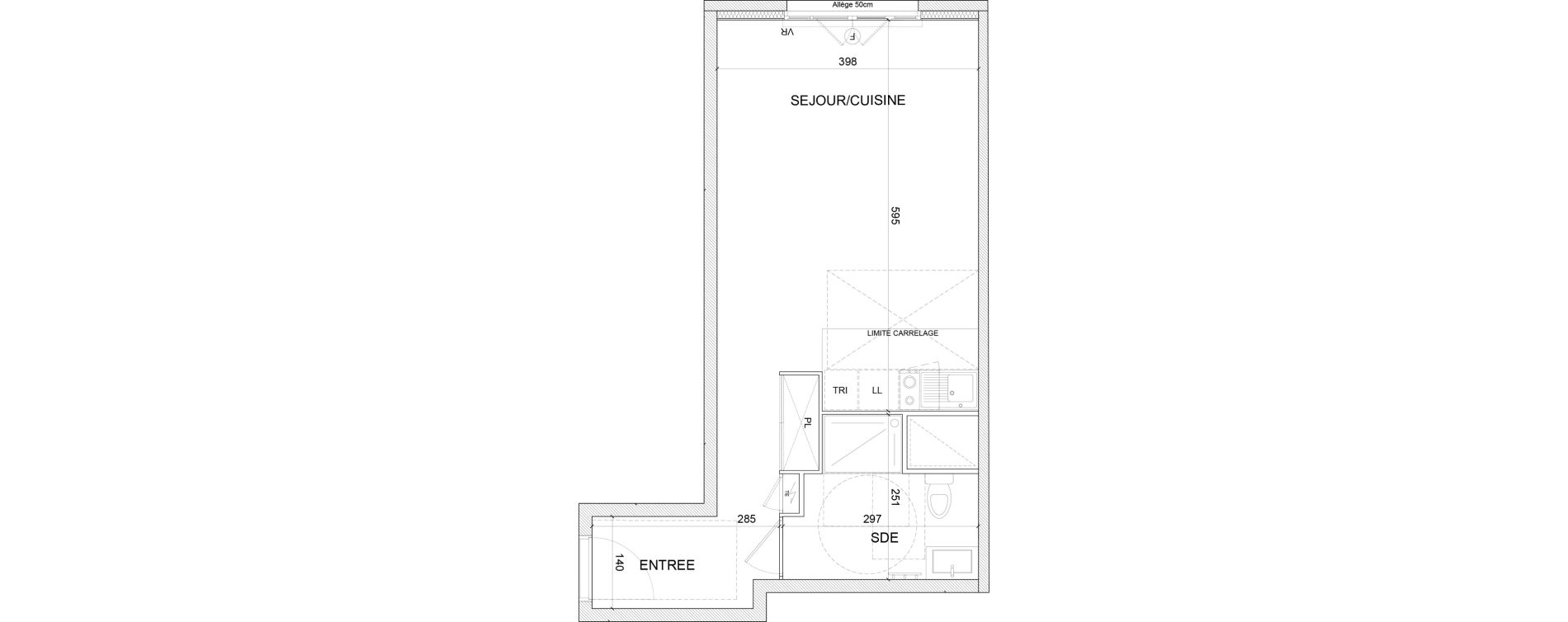 Appartement T1 de 35,16 m2 &agrave; Clamart Grand canal