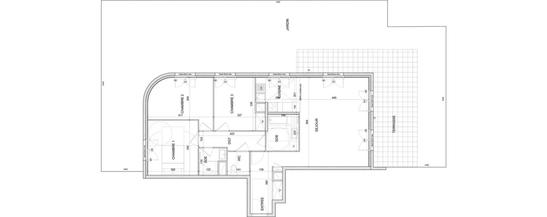 Appartement T4 de 85,04 m2 &agrave; Clamart Grand canal