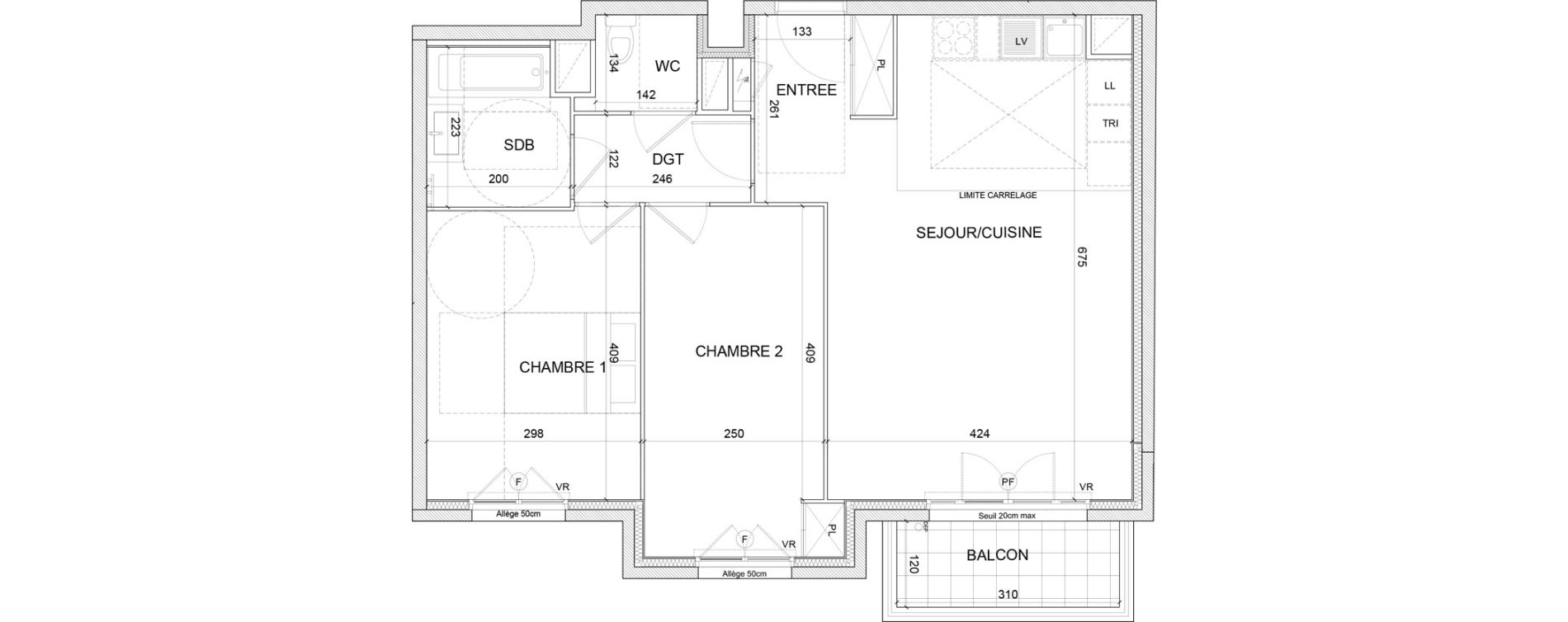 Appartement T3 de 64,48 m2 &agrave; Clamart Grand canal