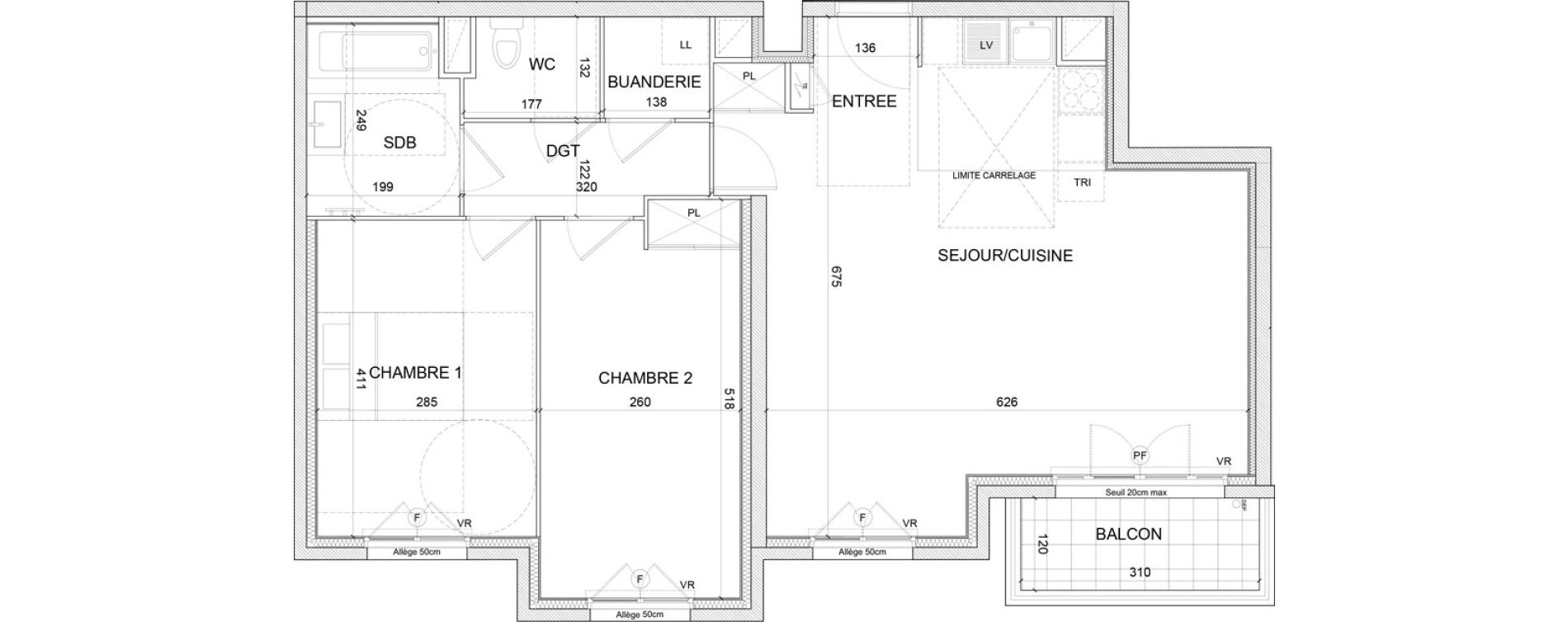 Appartement T3 de 73,05 m2 &agrave; Clamart Grand canal