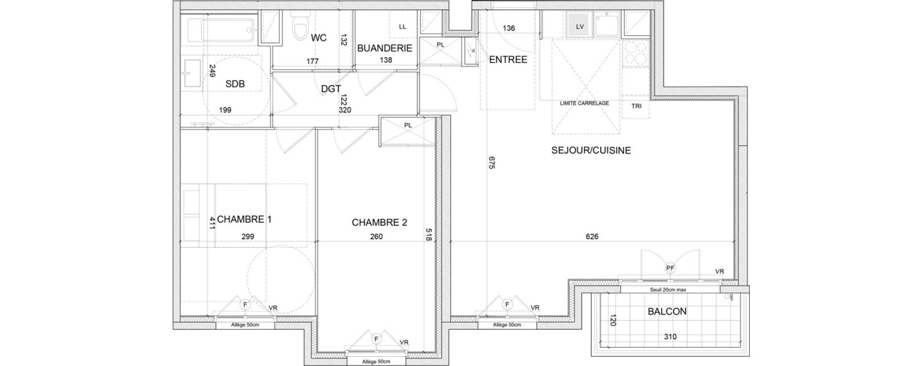 Appartement T3 de 73,57 m2 &agrave; Clamart Grand canal
