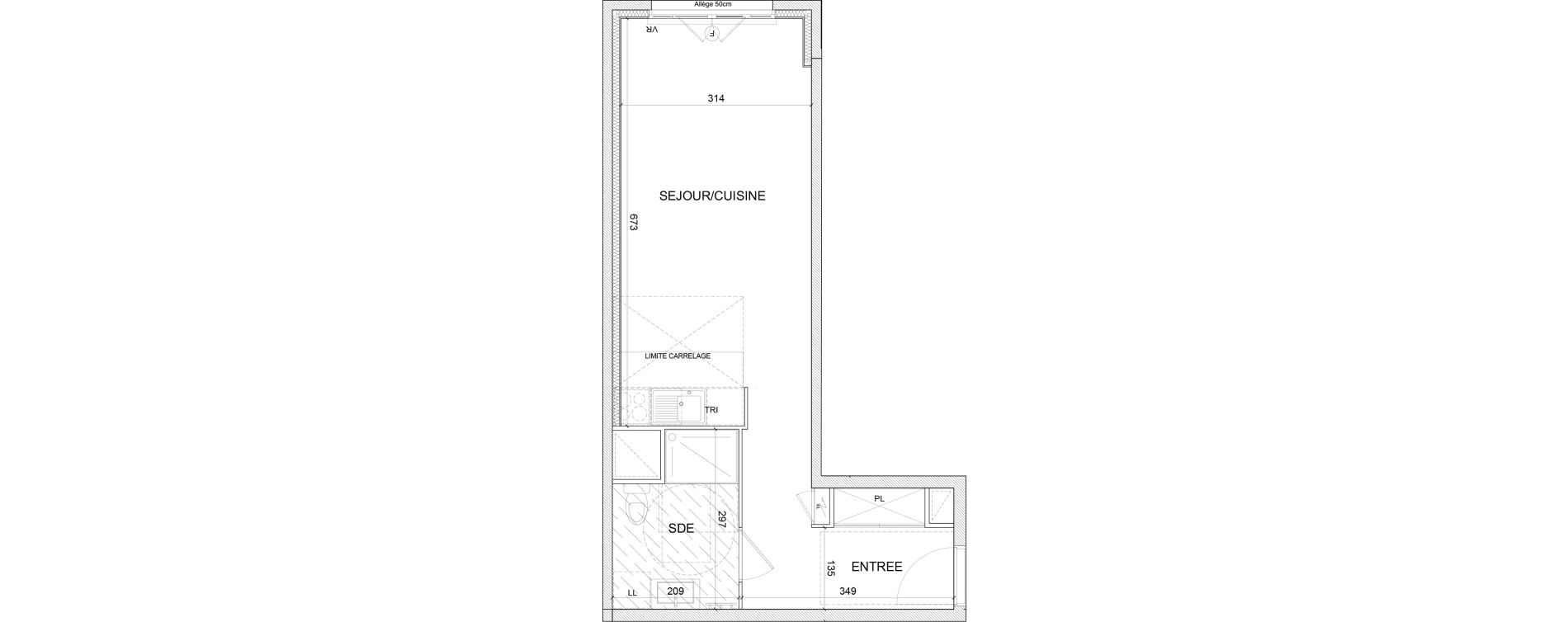 Appartement T1 de 34,00 m2 &agrave; Clamart Grand canal