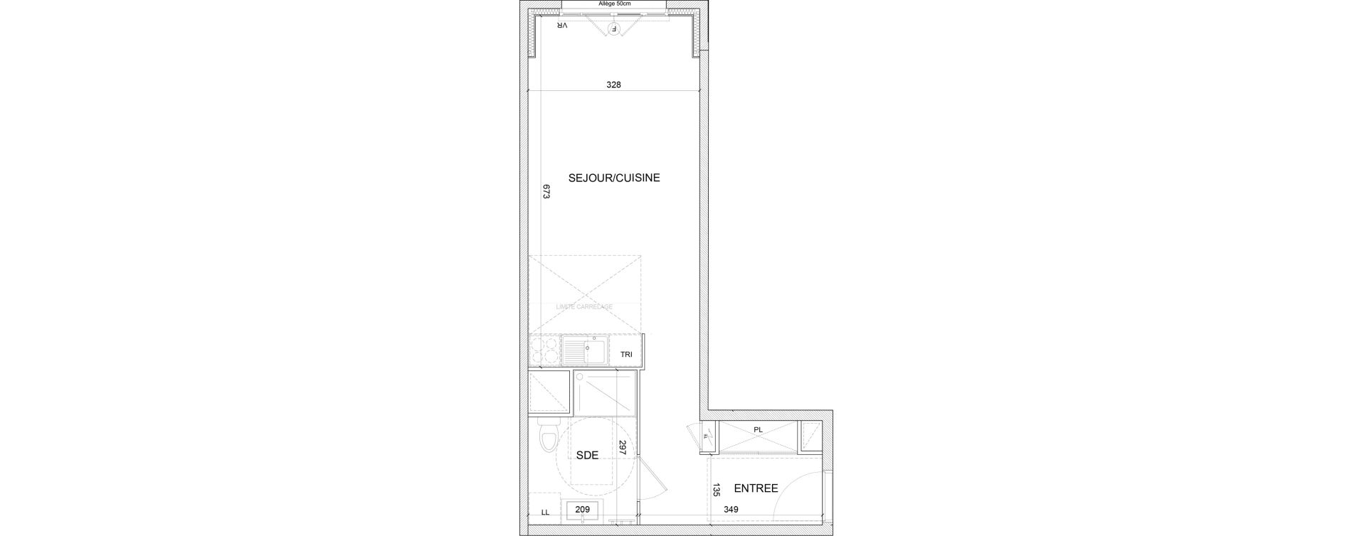 Appartement T1 de 34,84 m2 &agrave; Clamart Grand canal