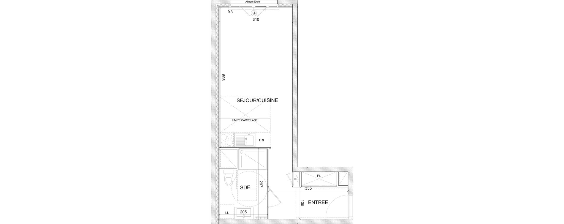 Appartement T1 de 30,90 m2 &agrave; Clamart Grand canal