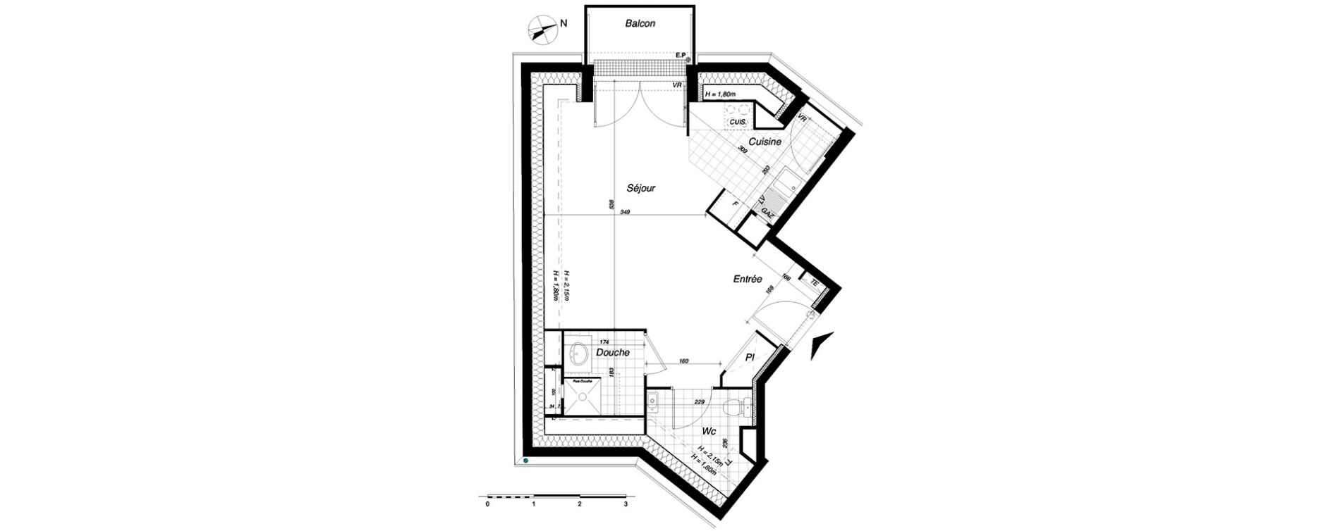 Appartement T1 de 35,52 m2 &agrave; Clamart Clamart gare
