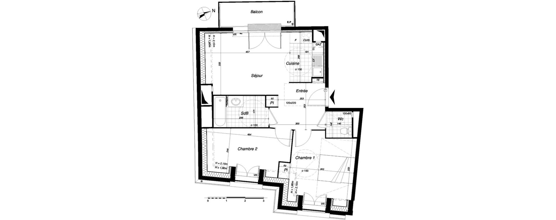 Appartement T3 de 54,11 m2 &agrave; Clamart Clamart gare