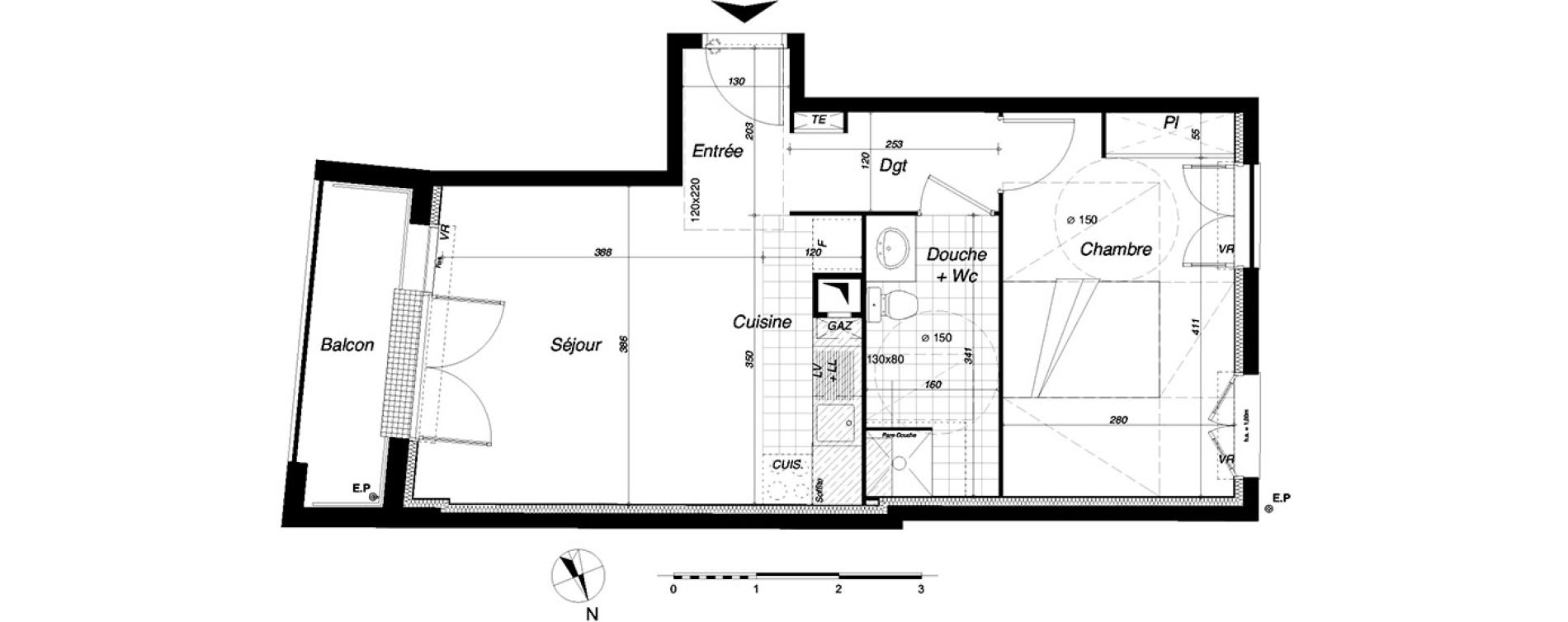 Appartement T2 de 43,11 m2 &agrave; Clamart Clamart gare