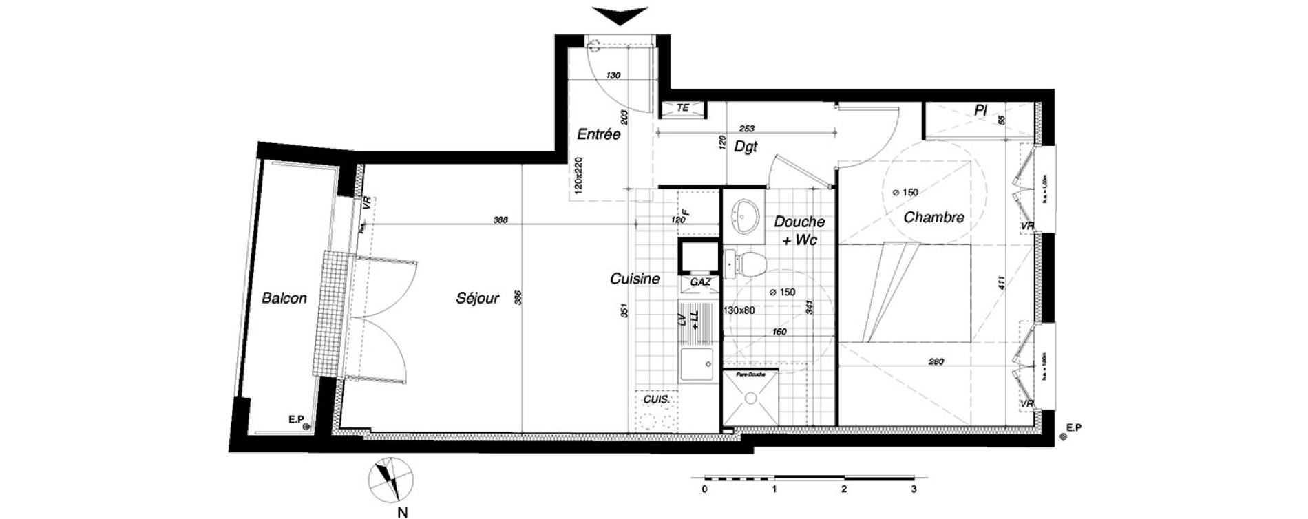 Appartement T2 de 43,11 m2 &agrave; Clamart Clamart gare