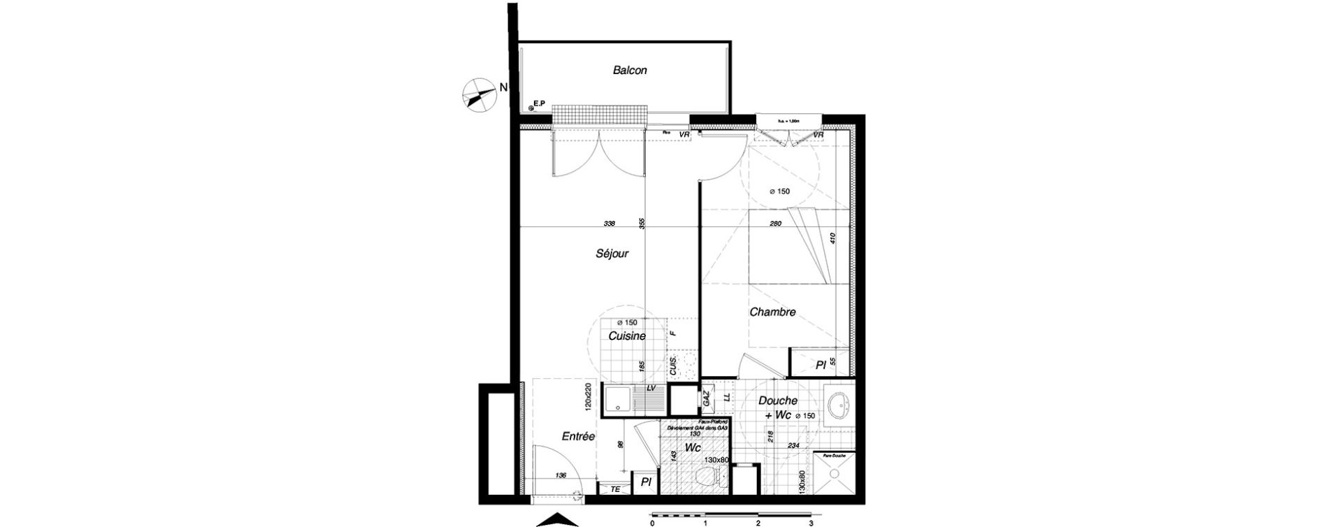 Appartement T2 de 41,29 m2 &agrave; Clamart Clamart gare