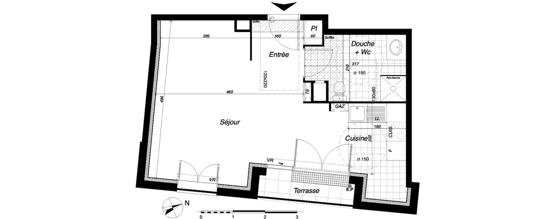 Appartement T1 de 36,72 m2 &agrave; Clamart Clamart gare