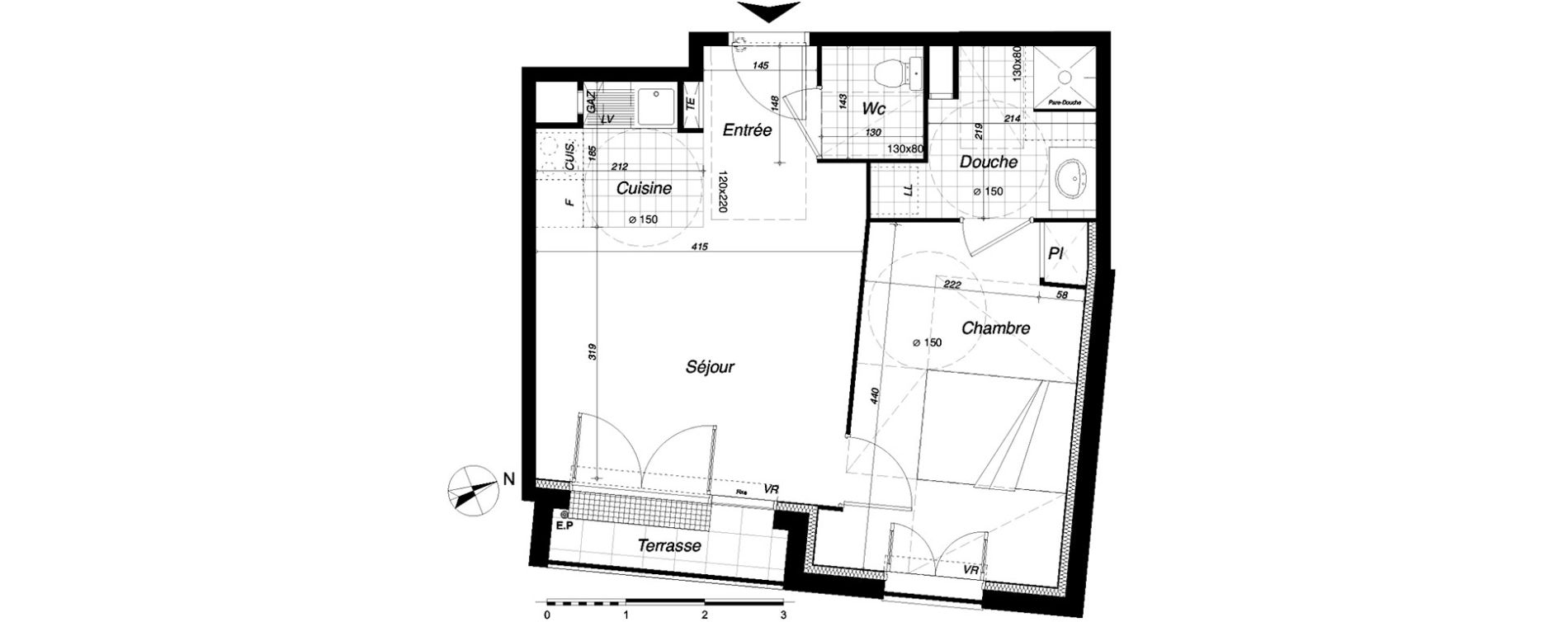 Appartement T2 de 40,41 m2 &agrave; Clamart Clamart gare