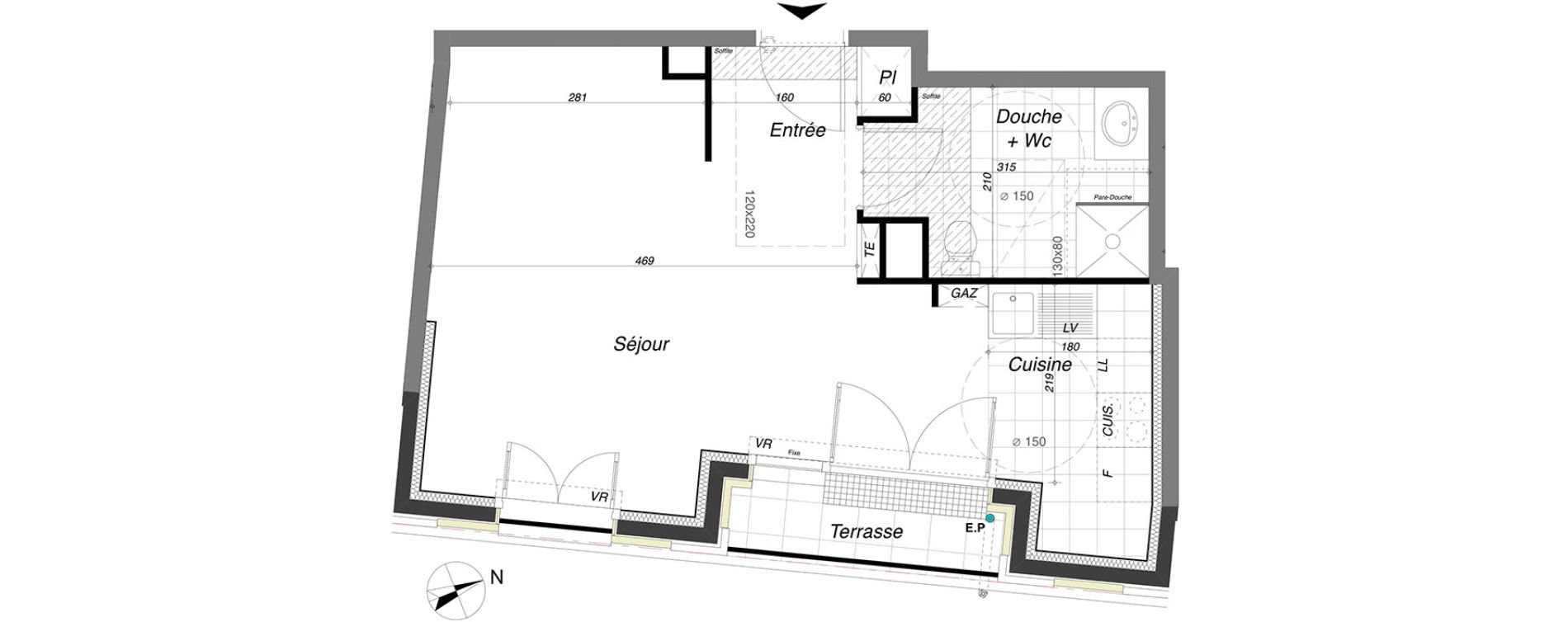 Appartement T1 de 36,45 m2 &agrave; Clamart Clamart gare