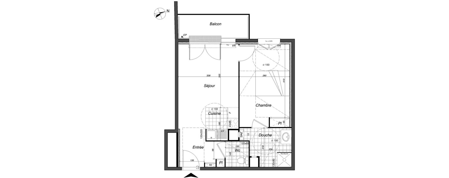 Appartement T2 de 41,29 m2 &agrave; Clamart Clamart gare
