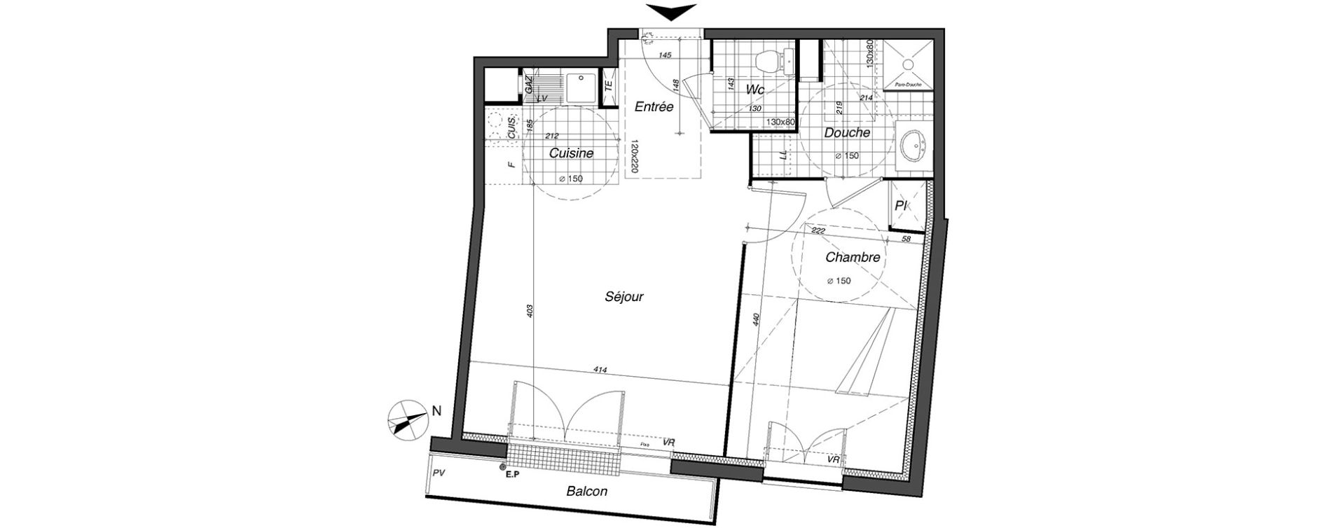 Appartement T2 de 43,71 m2 &agrave; Clamart Clamart gare