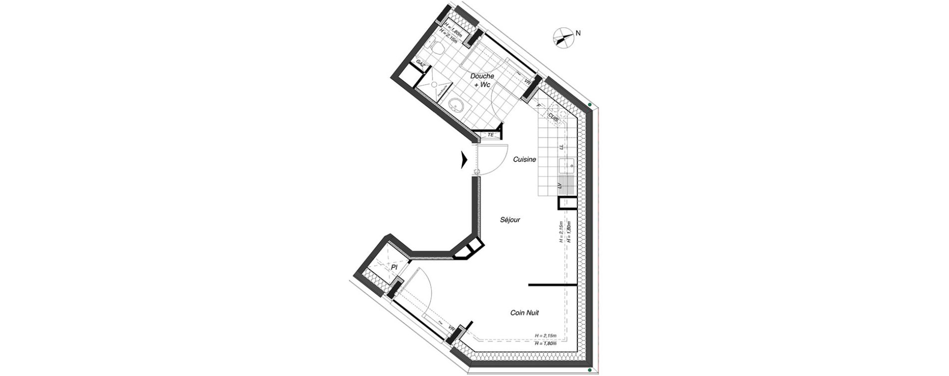 Appartement T1 de 30,40 m2 &agrave; Clamart Clamart gare