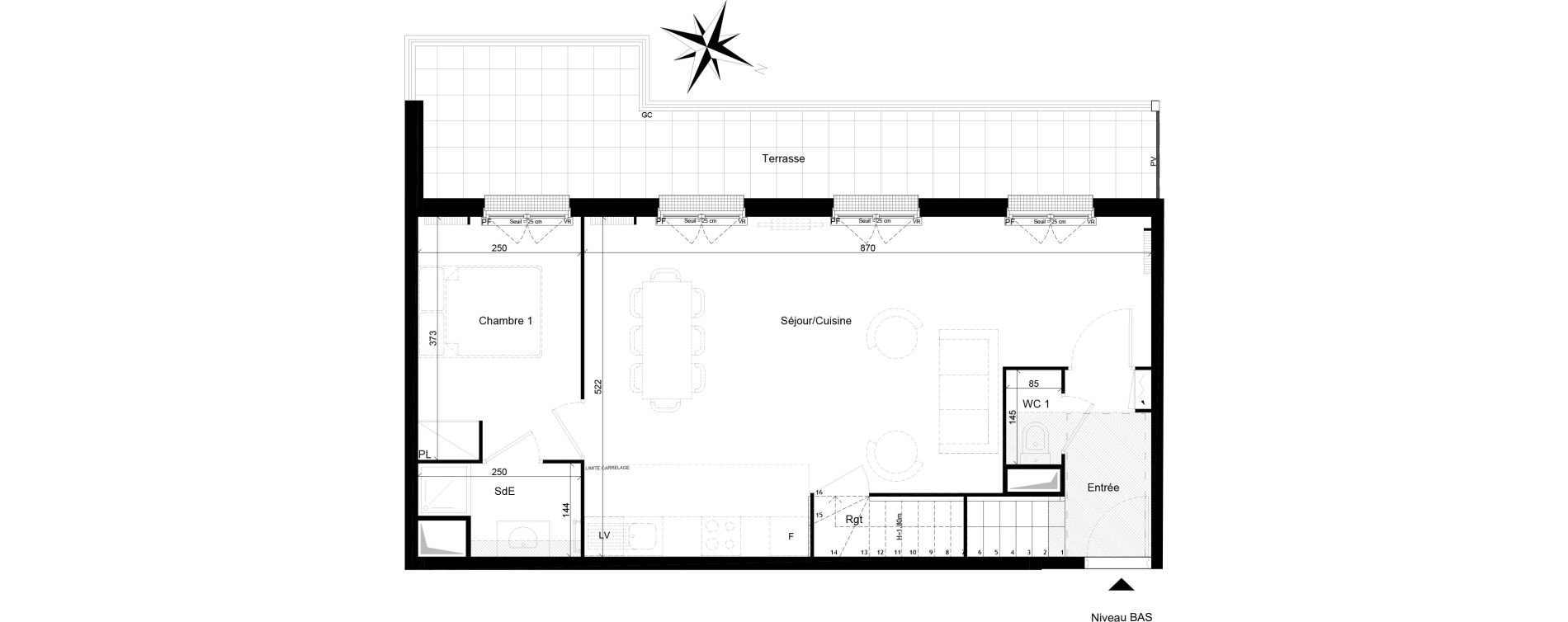 Duplex T6 de 108,16 m2 &agrave; Clamart Trivaux - la garenne