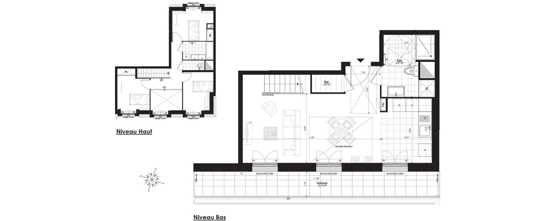 Duplex T4 de 84,23 m2 &agrave; Clamart Panorama