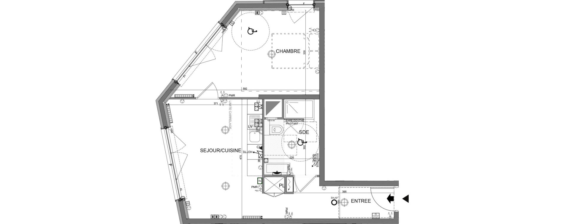 Appartement T2 de 44,85 m2 &agrave; Clamart Jardin parisien