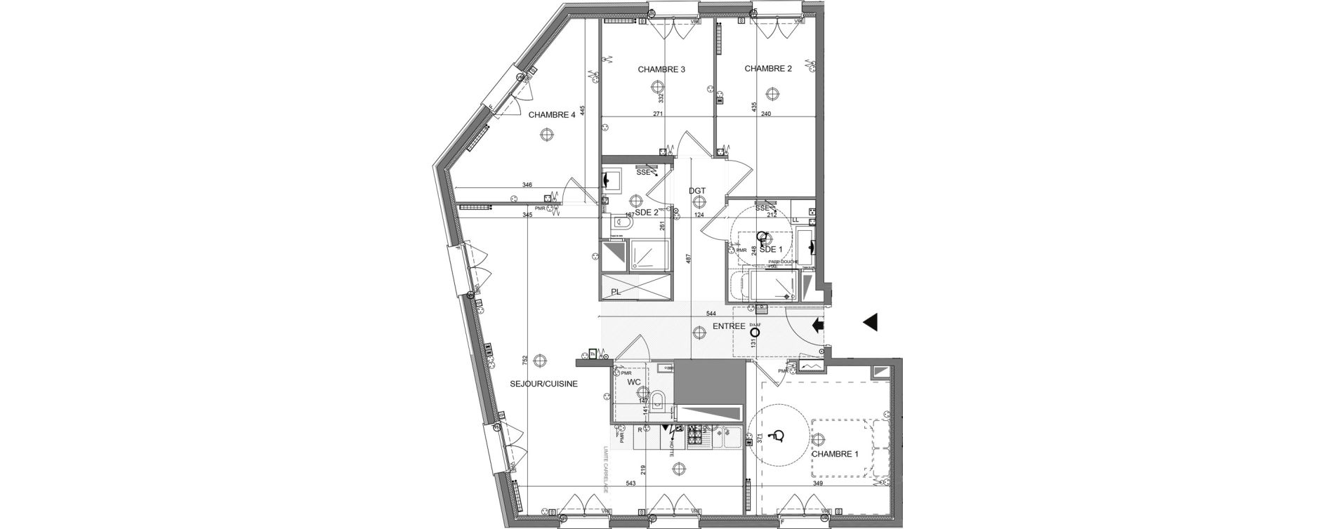 Appartement T5 de 94,10 m2 &agrave; Clamart Jardin parisien