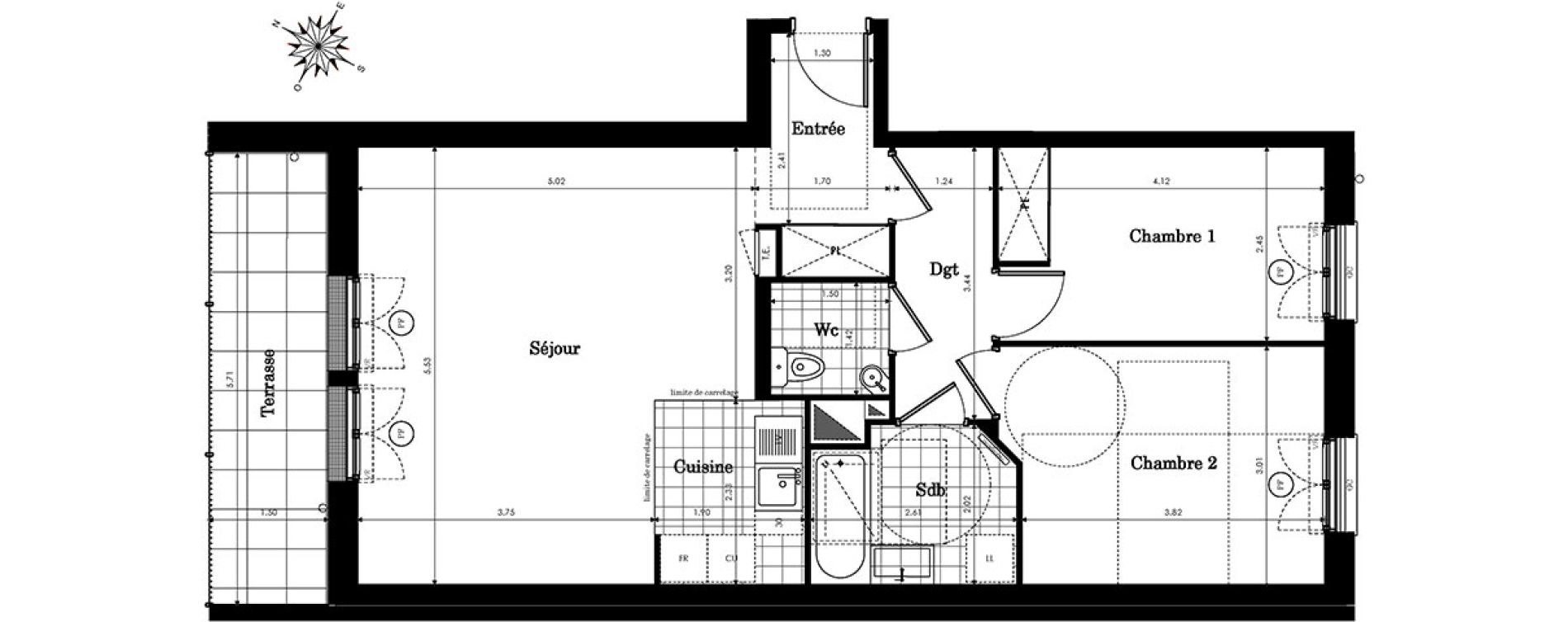 Appartement T3 de 66,90 m2 &agrave; Clamart Panorama