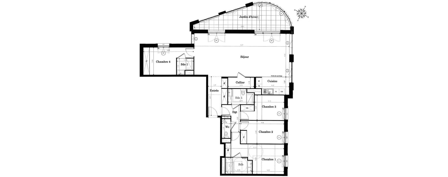 Appartement T5 de 126,80 m2 &agrave; Clamart Panorama