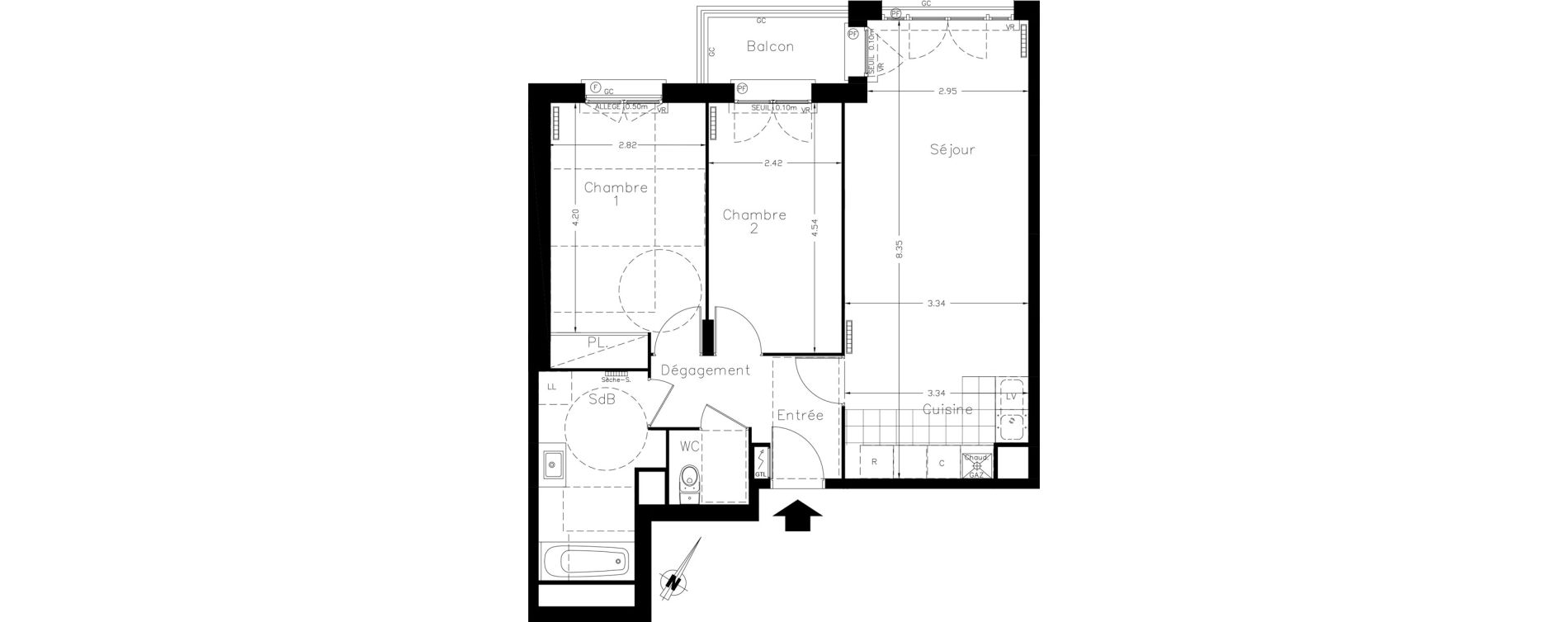 Appartement T3 de 66,09 m2 &agrave; Clamart Le petit clamart
