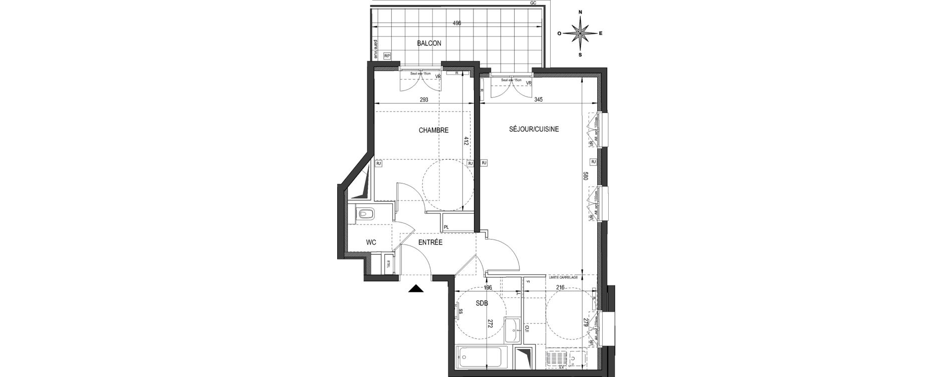 Appartement T2 de 48,80 m2 &agrave; Clamart Bois de clamart