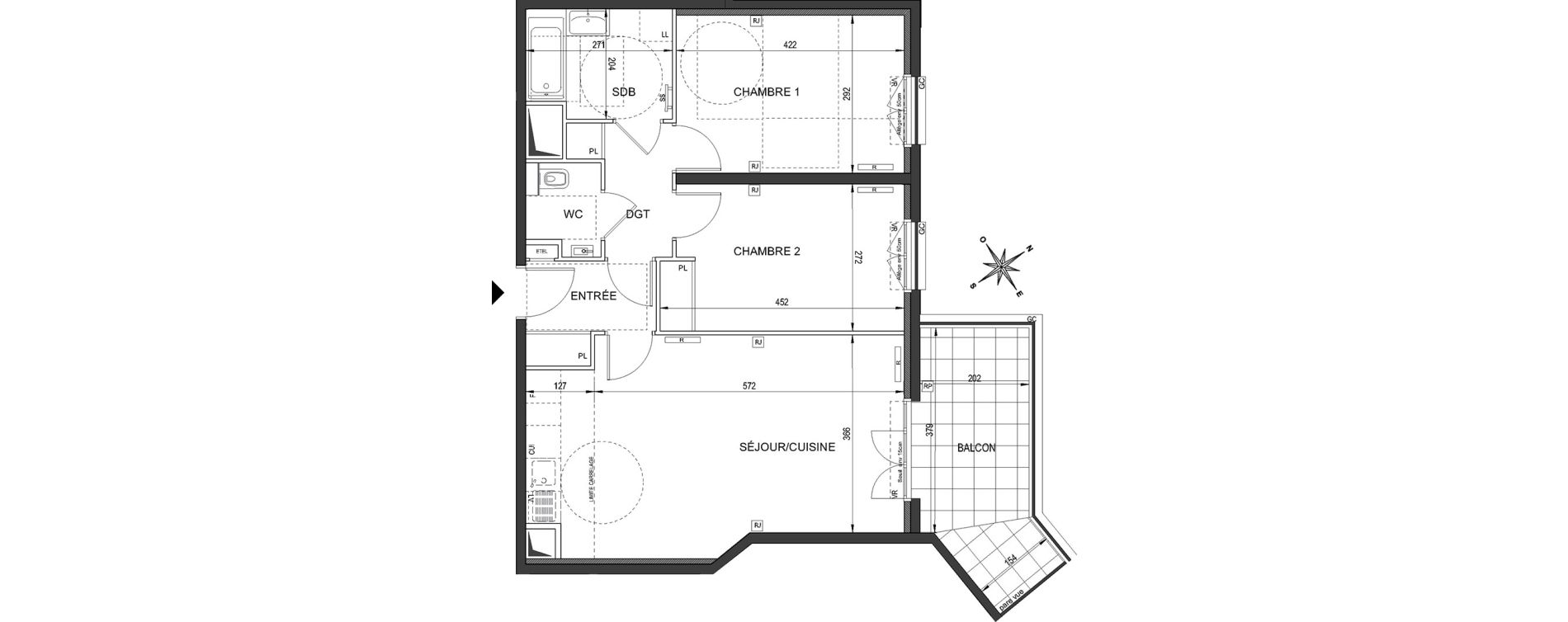 Appartement T3 de 65,10 m2 &agrave; Clamart Bois de clamart