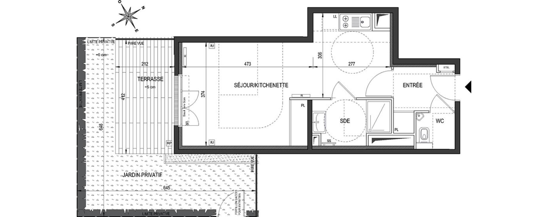 Appartement T1 de 35,40 m2 &agrave; Clamart Bois de clamart