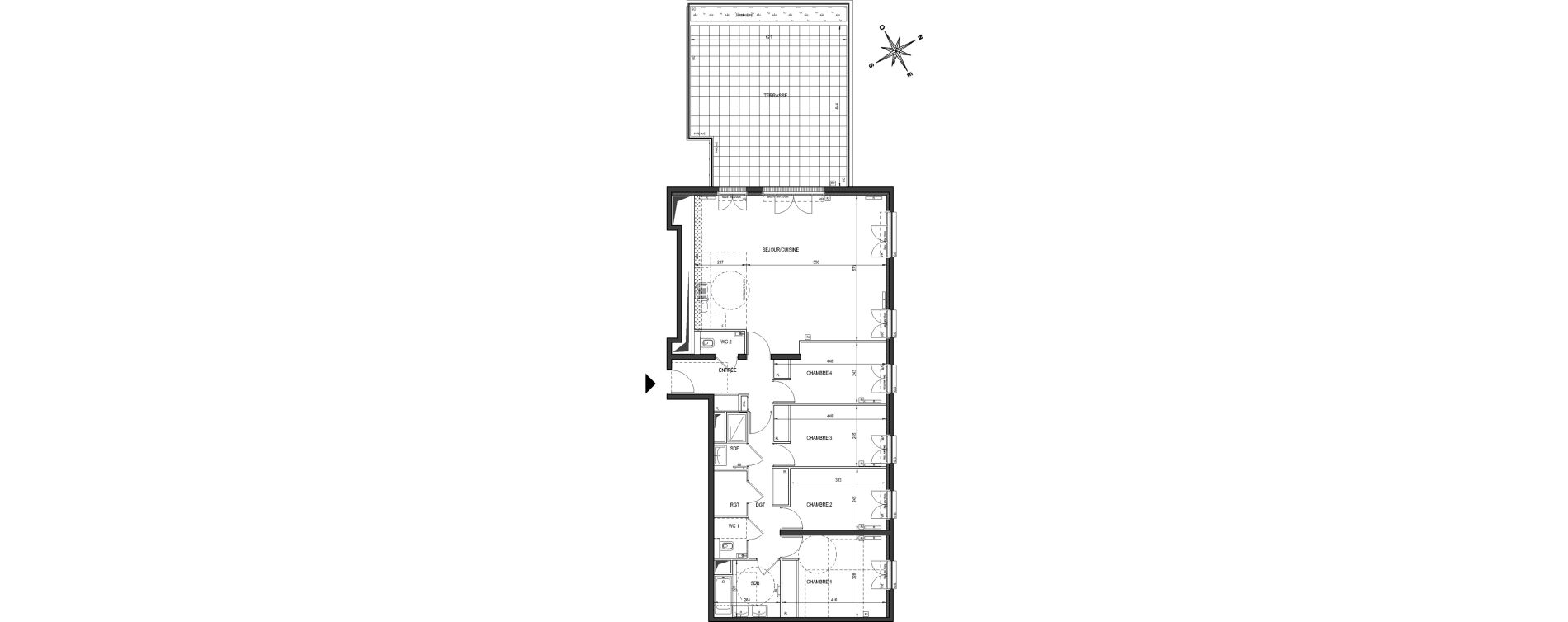 Appartement T5 de 116,65 m2 &agrave; Clamart Bois de clamart