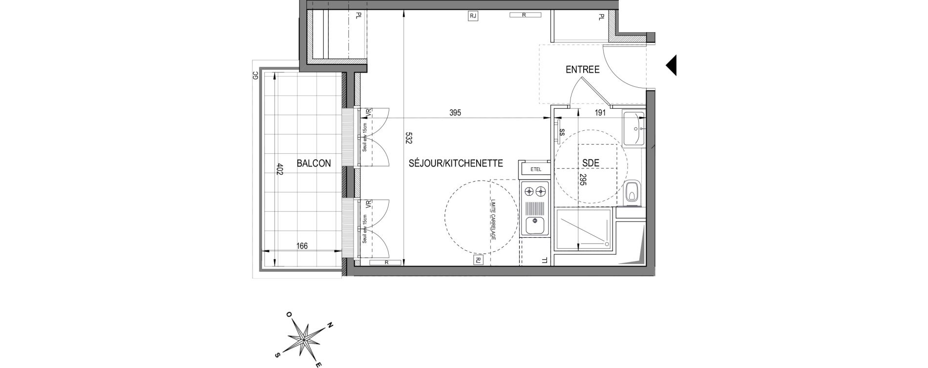 Appartement T1 de 29,20 m2 &agrave; Clamart Bois de clamart